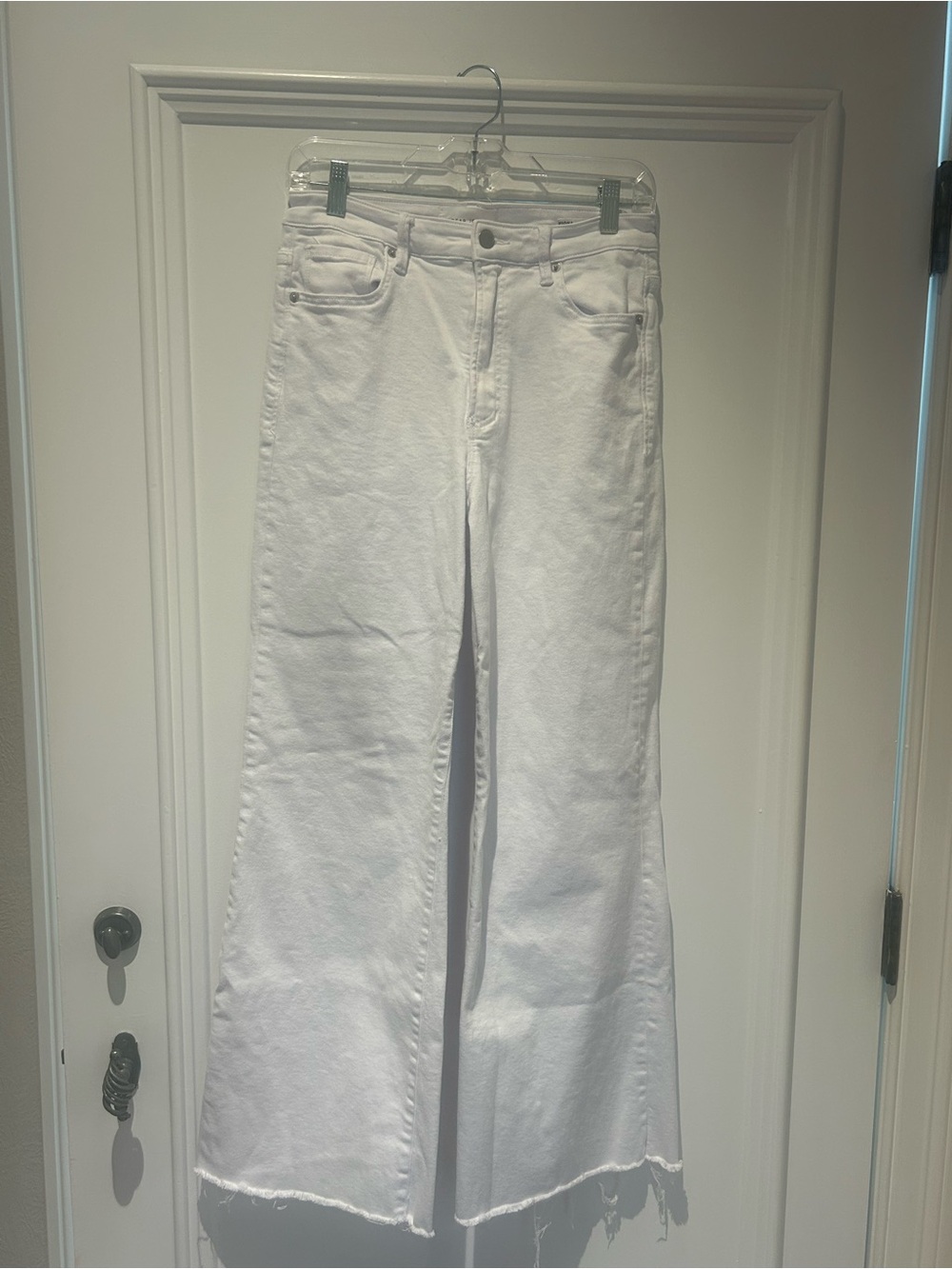 Dear John White High-Rise Wide-Leg Jeans